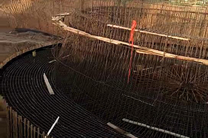 达州砼烟囱新建施工现场