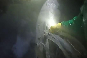 达州消防水池堵漏现场